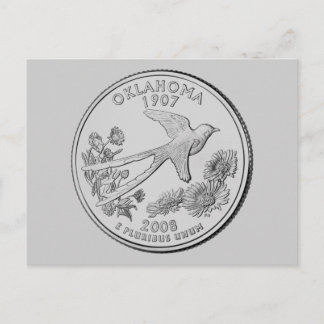 Oklahoma Staat Quarter Postkarte
