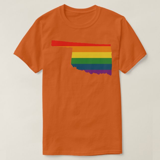 Oklahoma Staat Rainbow 1 T-Shirt (Design vorne)