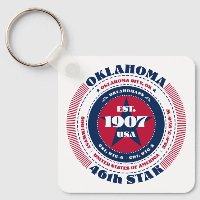 Oklahoma Staat Schlüsselanhänger (Vorderseite)