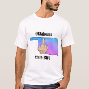 Oklahoma Staat Vogel T - Shirt Mittelfinger