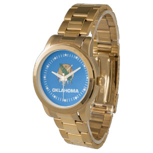 Oklahoma-Staats-Flaggen-Uhr-Entwurf Armbanduhr