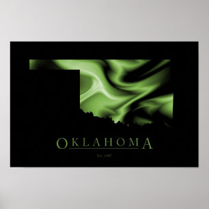 Oklahoma-Staats-Karten-Bild-Plakat Poster