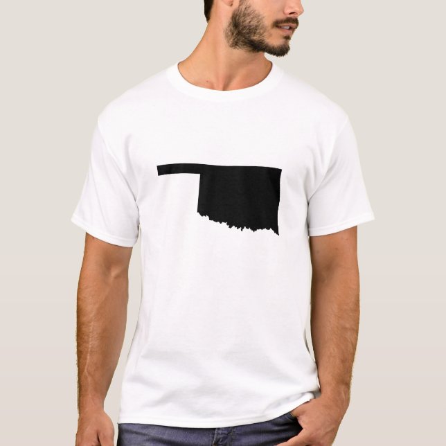Oklahoma-Staats-Kontur T-Shirt (Vorderseite)
