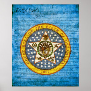 Oklahoma-Staats-Siegel Poster