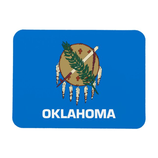 Oklahoma Staatsflagge Magnet (Horizontal)