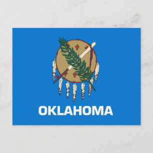 Oklahoma-Staatsflagge Postkarte
