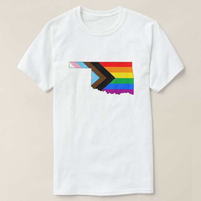 Oklahoma Staatsstolz LGBTQ Progress Prix T-Shirt (Design vorne)