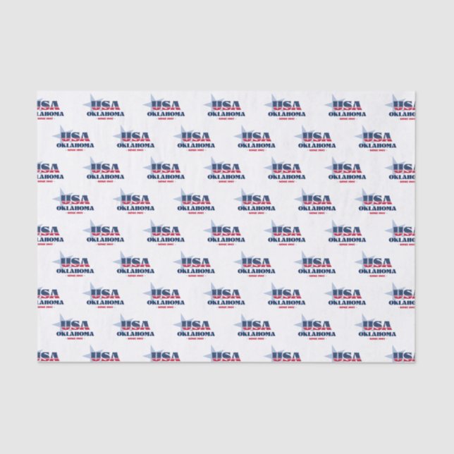 Oklahoma Staatsstolz Tissue Paper Seidenpapier (Vorderseite)