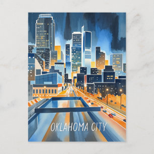 Oklahoma Stadt Wasserstraßenkette Postkarte