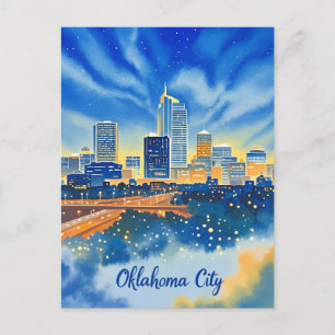 Oklahoma Stadt Wasserstraßenkette Postkarte