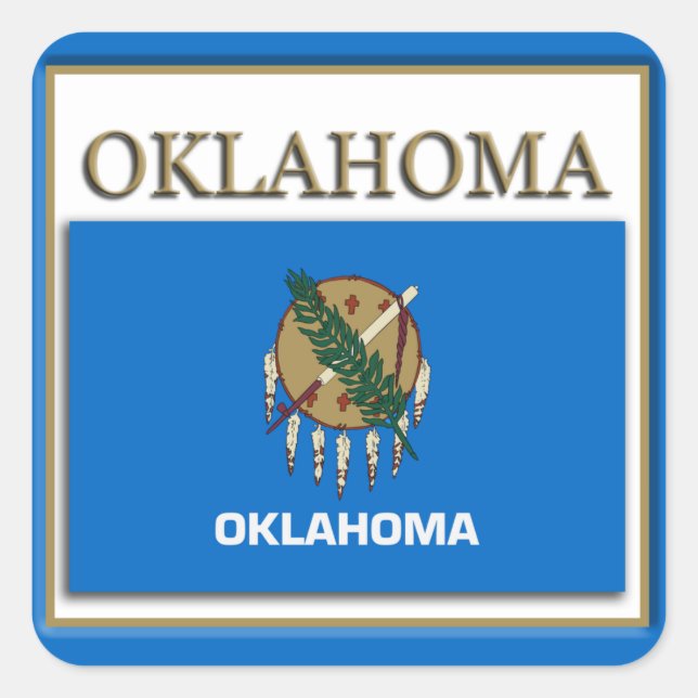 Oklahoma State Flag Design Sticker (Vorderseite)