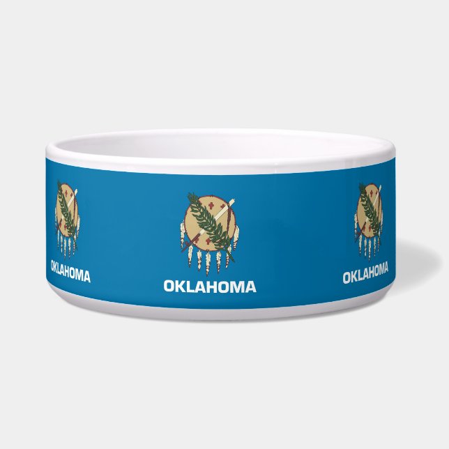 Oklahoma State Flag Pet Bowl Napf (Links)