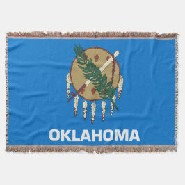 Oklahoma State Flag Print Patriotic Decke