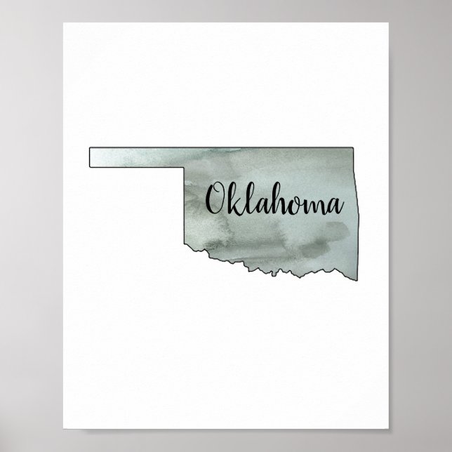 Oklahoma State Illustration Poster (Vorne)