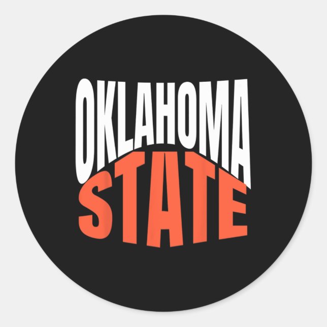 Oklahoma State  Runder Aufkleber (Vorderseite)
