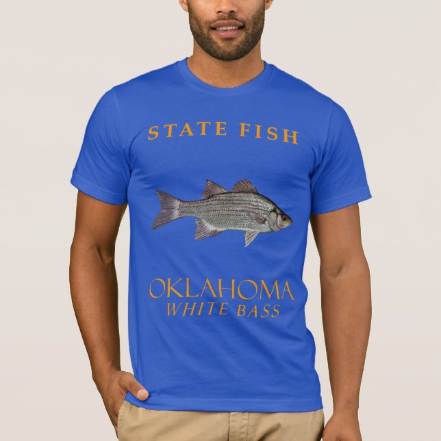 Oklahoma Territorium Weißer Bass T-Shirt (Vorderseite)