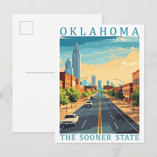 Oklahoma the Sooner Staat USA Travel Place Postkarte (Vorne/Hinten)