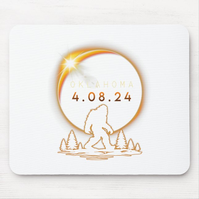 Oklahoma Total Solar Eclipse 2024 Mousepad (Vorne)