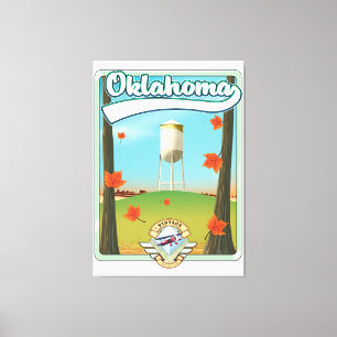 Oklahoma Travel Poster Leinwanddruck
