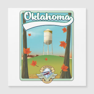 Oklahoma Travel Poster Magnetkarte