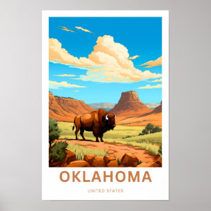 Oklahoma United Staaten Travel Print Poster