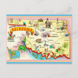 Oklahoma Vintage-Karte Postkarte