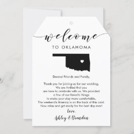 Oklahoma Wedding Welcome Tag, Letter, Tour