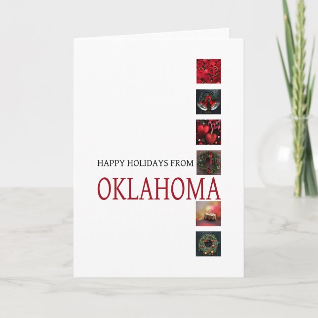 Oklahoma Weihnachtskarte, Staat spezifisch Feiertagskarte (Vorderseite)