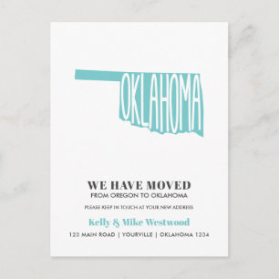 OKLAHOMA Wir haben neue Adresse Neue Zuhause versc Postkarte