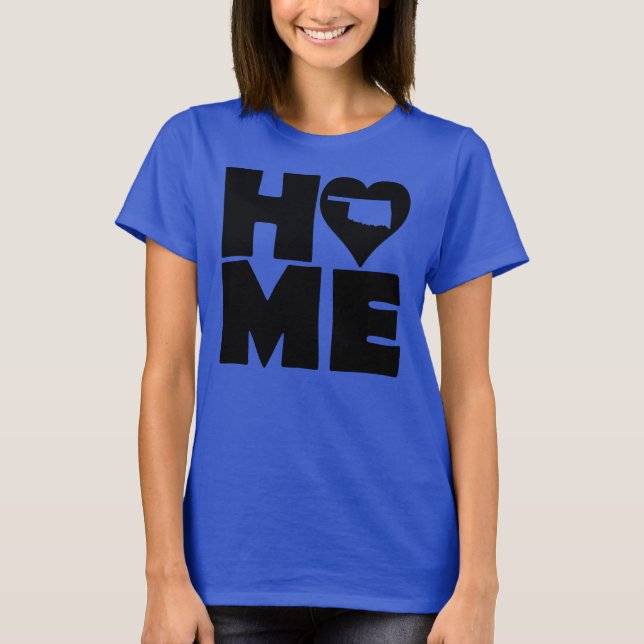 Oklahoma Zuhause Heart Staat T-Shirts T - Shirt (Vorderseite)
