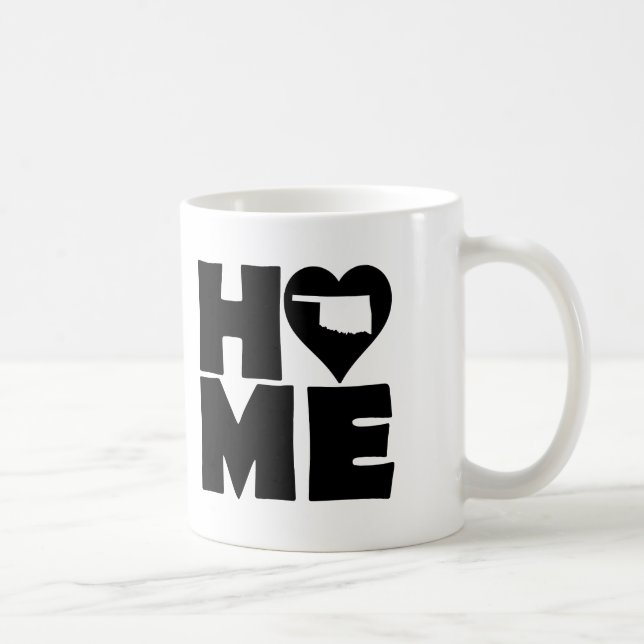 Oklahoma Zuhause Heart Staat Tasse oder Travel Mug (Rechts)