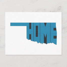 Oklahoma ZUHAUSE Staat Word Art Oklahoman Okie Postkarte