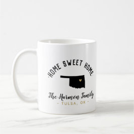 Oklahoma Zuhause Sweet Zuhause Family Monogram Tas Kaffeetasse