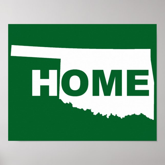 Oklahoma Zuhause weg vom Staat-Poster-Zeichen Poster (Vorne)