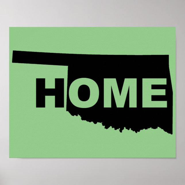 Oklahoma Zuhause weg vom Staat-Poster-Zeichen Poster (Vorne)