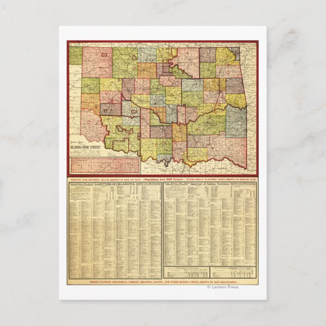 OklahomaPanoramakarte Oklahoma Postkarte (Vorderseite)