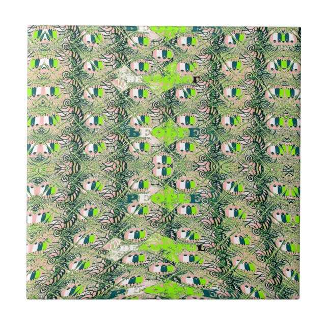 Öko Africa Motif - Nature Inspiriert African Art Fliese (Vorderseite)