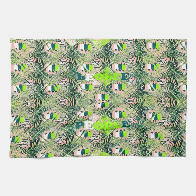 Öko Africa Motif - Nature Inspiriert African Art Handtuch (Horizontal)