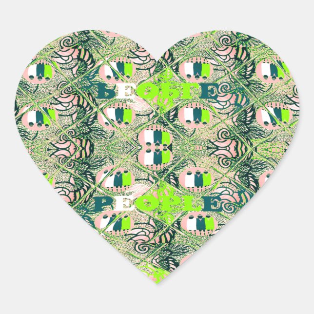 Öko Africa Motif - Nature Inspiriert African Art Herz-Aufkleber (Vorderseite)