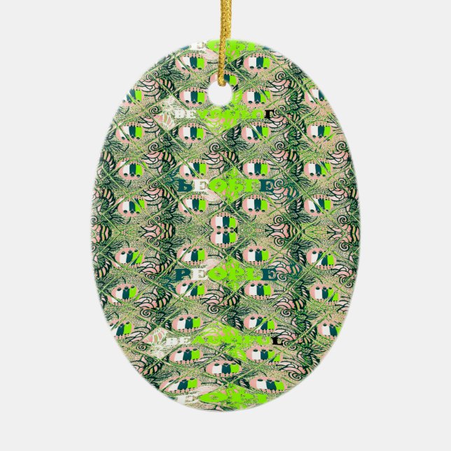 Öko Africa Motif - Nature Inspiriert African Art Keramikornament (Vorne)
