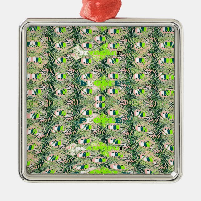 Öko Africa Motif - Nature Inspiriert African Art Ornament Aus Metall (Vorne)