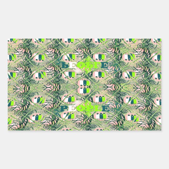 Öko Africa Motif - Nature Inspiriert African Art Rechteckiger Aufkleber (Vorderseite)