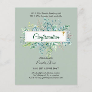 Öko-BESTÄTIGUNG einladen Moderne, doppelseitig Flyer