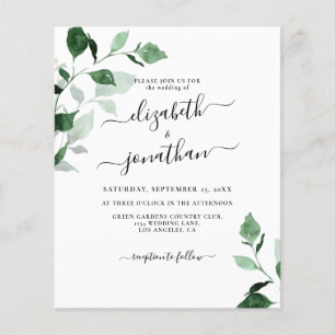 Öko-Budget-Foliage Hochzeitseinladung