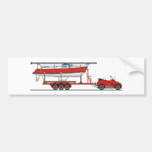 Öko Car Sail Boat Autoaufkleber