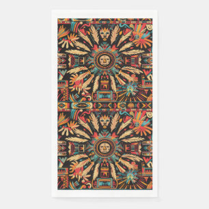 Öko-Chic Cyan "Aztec Dream" Gasttuch Napkins Serviette