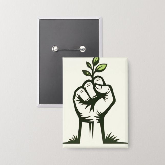 Öko-Design | Naturinspiriert Button (Vorderseite/Rückseite)