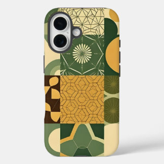 Öko-freundliche geometrische Muster iPhone 16 Hülle