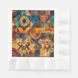 Öko-freundlicher Cyan "Iherited Artistry" Küste Lu Serviette