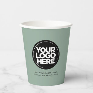 Öko-freundliches Grün Personalisiertes Logo und Pappbecher